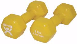Picture of DUMBBELL VINYL-COATED IRON YLW 9LB