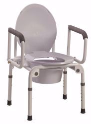 Picture of COMMODE DROP-ARM W/STEEL FRAME/PADDED SEAT ADJ HEIGHT