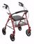 Picture of WALKER ROLLATOR DURA FOLDING STEEL W/7.5" WHLS RED 300LB