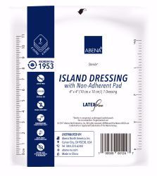 Picture of DRESSING ISLAND W/NON-ADH PADSTR LF 4"X4" (25/CT 10CT/CS)