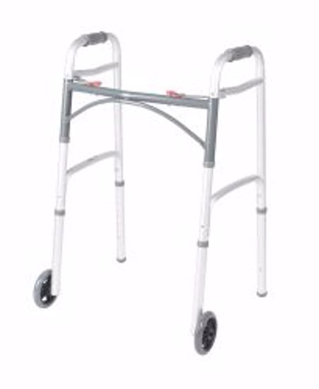 Picture of WALKER FOLDING ALUM W/WHEELS ADLT 350LB