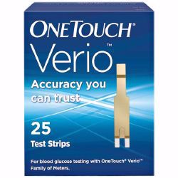 Picture of TEST STRIP BLD GLUC ONETOUCH VERIO (25/BX 24BX/CS)