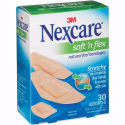 Picture of BANDAGE ADH NEXCARE SOFT N FLEX ASSORTED (30/BX 24BX/CS)