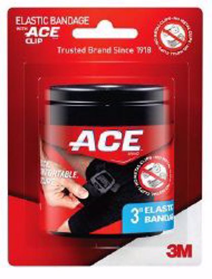 Picture of BANDAGE ELAS ACE 3" BLK W/CLIP (72/BX)