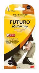 Picture of SOCKS DRESS COMPRSN FUTURO RESTORING BLK MENS LG (12PR/BX)