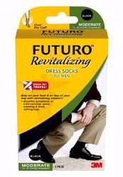 Picture of SOCKS DRESS COMPRSN FUTURO REVITALIZING BLK MENS LG (12PR/B