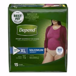 Picture of UNDERWEAR DEPEND MAX ABSRB PEACH WMN XLG (15/PK 2PK/CS)