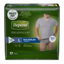 Picture of UNDERWEAR DEPEND MAX ABSRB MEN LG (17/PK 2PK/CS)