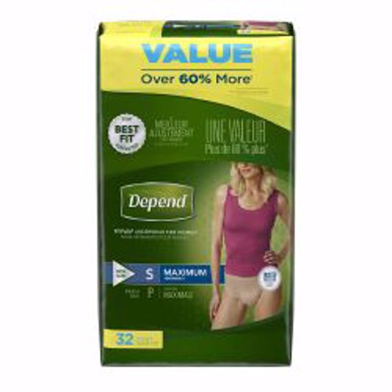 Picture of UNDERWEAR DEPEND MAX ABSRB WMN SM (32/PK 2PK/CS)