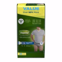 Picture of UNDERWEAR DEPEND MAX ABSRB MEN LG (28/PK 2PK/CS)