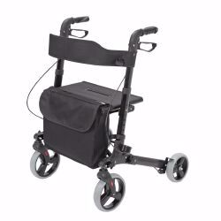 Picture of ROLLATOR HEALTHSMART GATEWAY FOLDING BLK ALUM