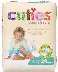 Picture of DIAPER BABY CUTIES COMPLETE CARE JUMBO SZ4 (29/BG 4BG/CS)