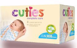 Picture of DIAPER BABY CUTIES COMPLETE CARE SZ0 (108/CS)