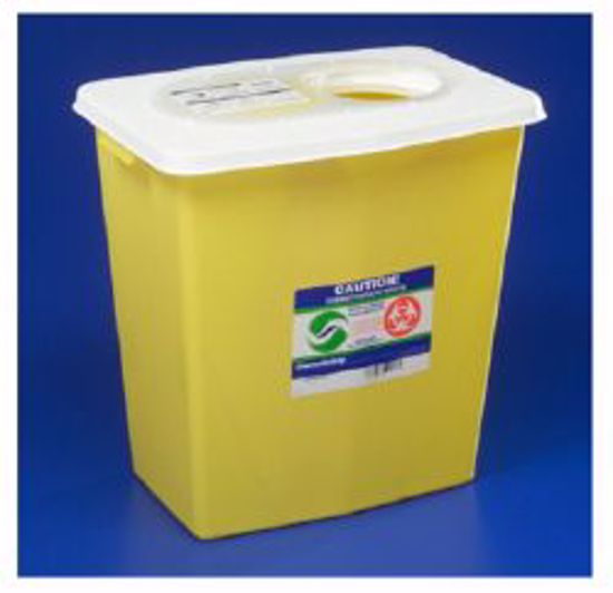 Picture of CONTAINER CHEMO YLW RECTANG 8GL (10/CS) KENDAL