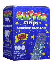 Picture of BANDAGE ADHSV STRIP GLITTER 3/4"X3" (100/BX) DERSCI