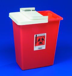 Picture of CONTAINER SHARPS RED/CLR LID (10/CS) KENDAL
