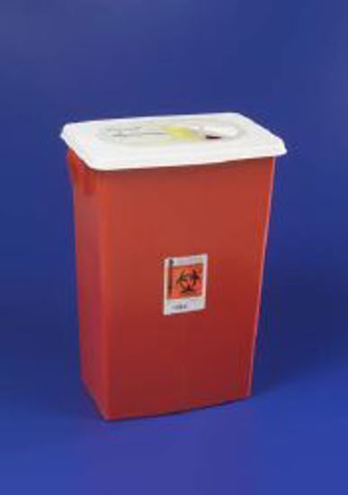 Picture of CONTAINER BIOHAZ RED W/LID 18GL (5/CS) KENDAL