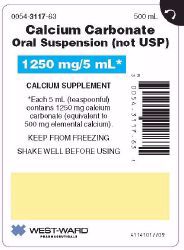 Picture of CALCIUM CARBONATE SUSP 500MG/5ML 500ML MINT