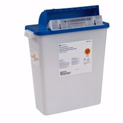Picture of CONTAINER SHARPS PHARMA WASTEWHT/BLU LID 3GL(10/ KENDAL