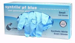 Picture of GLOVE EXAM NITRL SYNTRL-PF SOFT TEX BLU LG (100/B