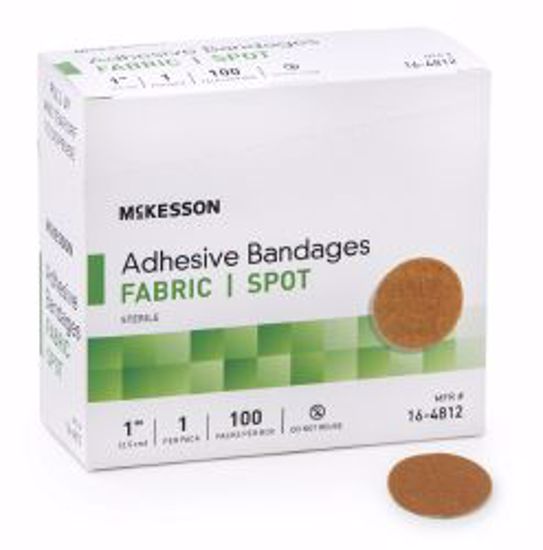 Picture of BANDAGE ADHSV FABR SPOT 1" (100/BX 24BX/CS)