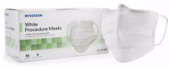 Picture of MASK FACE PROC W/EARLP WHT LF(50/BX 10BX/CS)