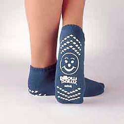 Picture of SLIPPER SOCK DBL PRINT BLU YTH (48PR/CS)