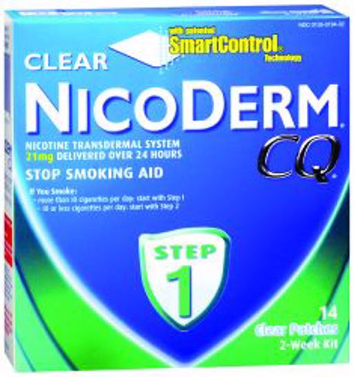 Picture of NICODERM CQ PATCH CLR 21MG/24HR (14/BX)