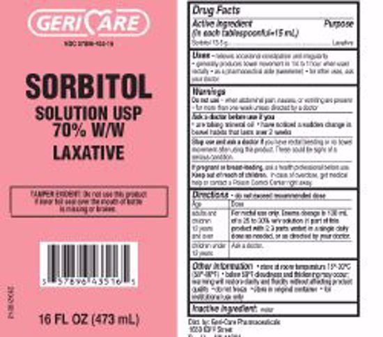 Picture of SORBITOL SOL 70% 16OZ (12BT/CS)