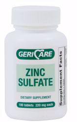 Picture of ZINC SULFATE TAB 220MG (100/BT 12BT/CS)