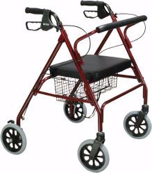 Picture of WALKER ROLLATOR OVSZ RED