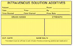 Picture of LABEL IV SOL ADDITIVES (500/RL)