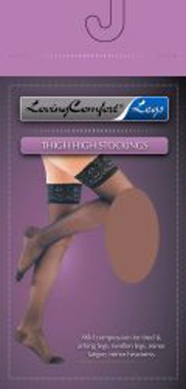 Picture of STOCKING THIGH-HI LACE LG BLK10-20