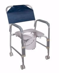 Picture of CHAIR SHOWER COMMODE ALUMINUMW/CASTERS