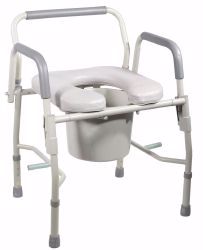 Picture of COMMODE DLX STEEL DROP ARM W/PADDED SEAT