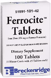 Picture of FERROCITE TAB 324-106MG (100/BT)
