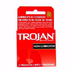 Picture of CONDOM TROJAN NON-LUB REG (3/BX)