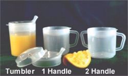 Picture of CUP 2HNDL 2LIDS 8OZ CLR D/S