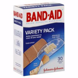 Picture of BANDAGE ADHSV BANDAID VARIETYPK (30/BX 24/BX/CS) J&JOTC