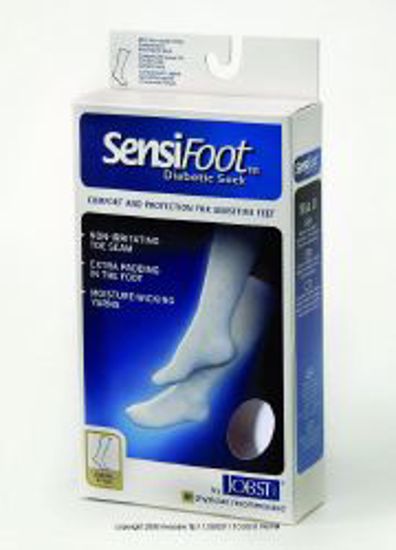 Picture of SOCK DIABETIC OVER CALF SENSIFOOT BLK SM