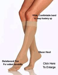 Picture of STOCKING KNEE HIGH SUNTAN SM SHOE SZ 4 1/2-6 1/2