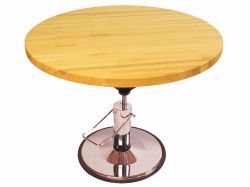 Picture of TABLE WORK HI-LO BUTCHER BLOCK RND 48