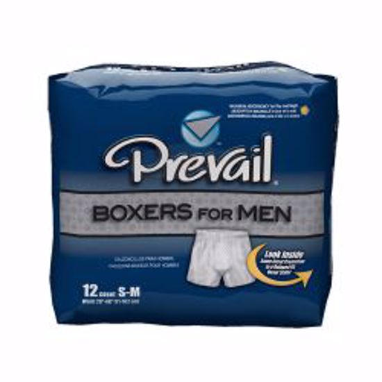 Picture of UNDERWEAR BOXER INCONT PREVAIL MED (12/BG 4BG/CS)