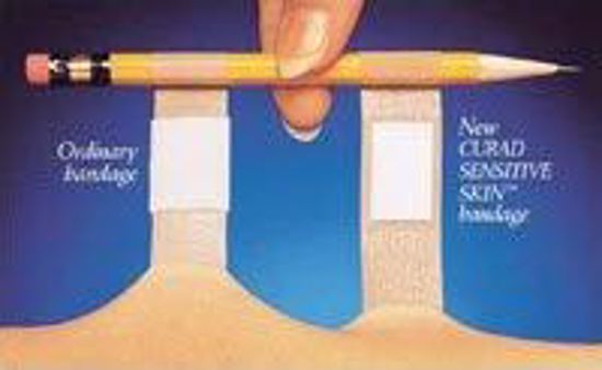 Picture of BANDAGE ADH SENSITIVE SKIN 1"X3" (50/BX 24BX/CS) KENDAL