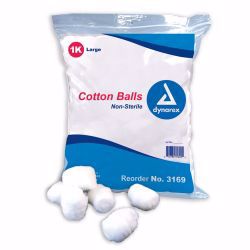 Picture of COTTON BALL N/STR LG (1000/PK2PK/CS)