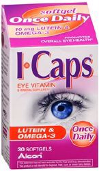 Picture of I-CAPS+LUTEIN-OMEGA 3 CAP SGEL 280-10-2MG (30/BT)