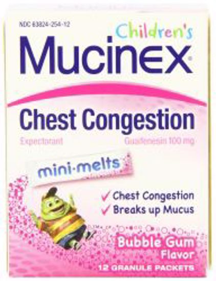 Picture of MUCINEX GRANULE PK CHLD 100MGBUBBLEGUM (12/PK)