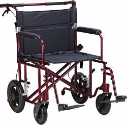 Picture of WHEELCHAIR TRANSPORT ALUM RED22"WX18"D