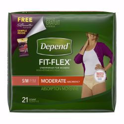 Picture of UNDERWEAR INCONT DEPEND MODERATE ABSORB WMN SM/MED (21/PK 4