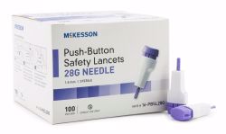 Picture of LANCET PUSH-BUTTON SFTY 28G NDL (100/BX 20BX/CS)